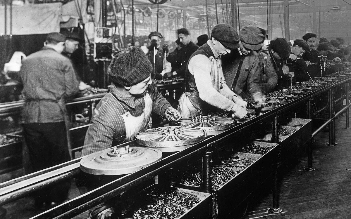 The moving assembly line era