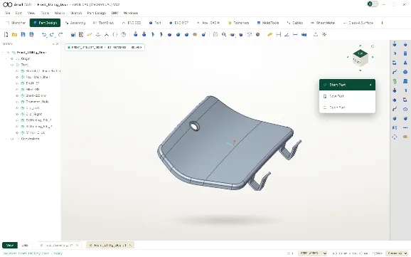 Anvil CAD: part design workspace