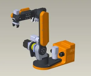 Rookie: a low-cost robotic arm, first-iteration prototype designed in Anvil