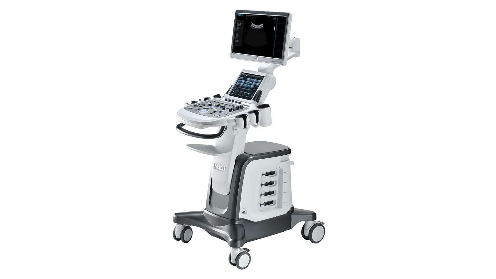 Ultrasound diagnostic system on a mobile cart
