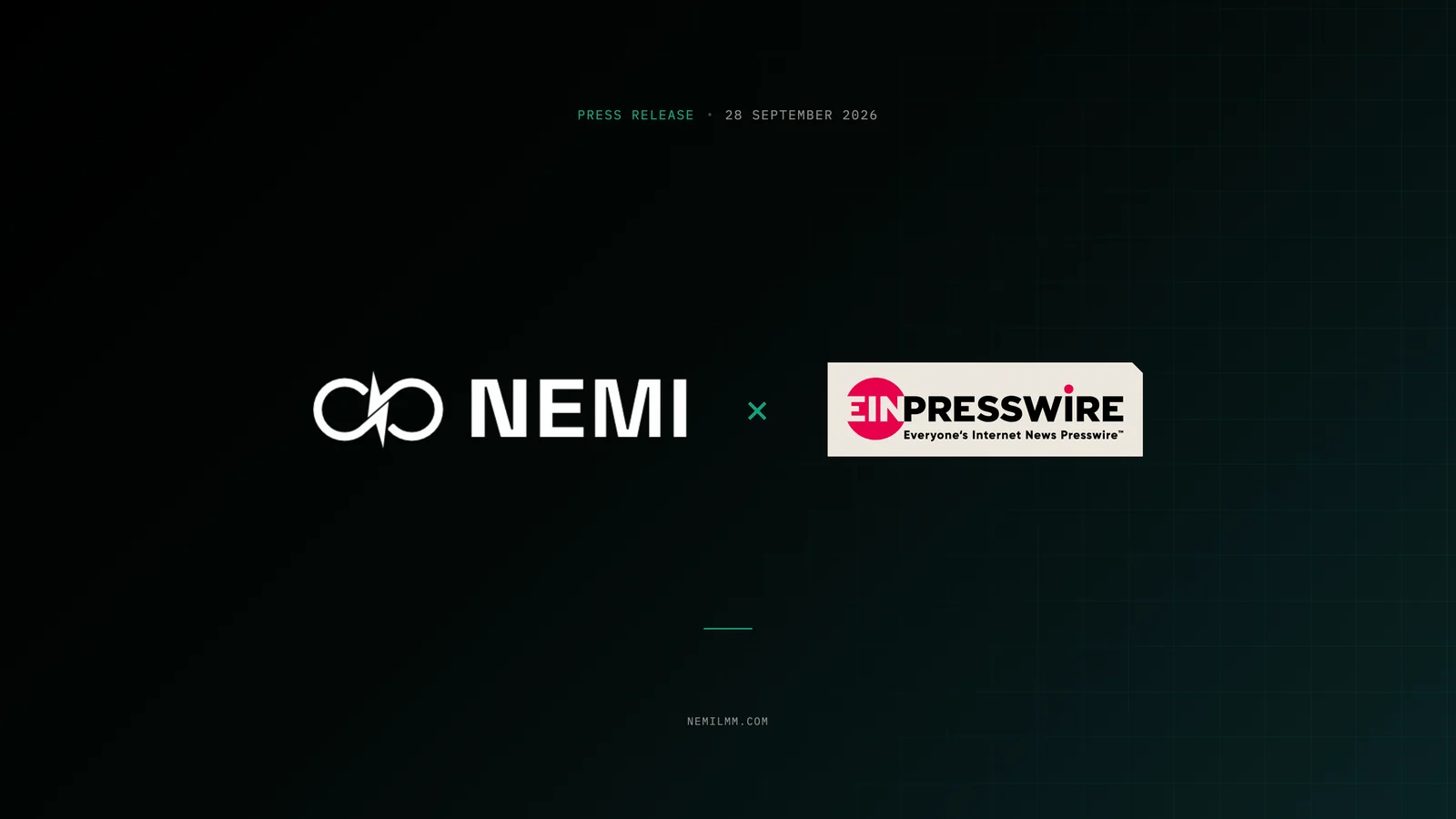Nemi and EIN Presswire lockup, press release dated 28 September 2026